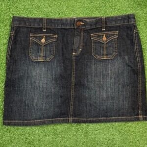 Vintage Y2K Tommy Hilfiger Dark Wash Denim Mini Skirt